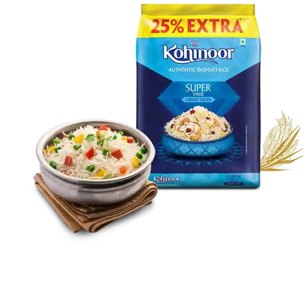 Authentic Basmati Rice Super Value (25% Extra)