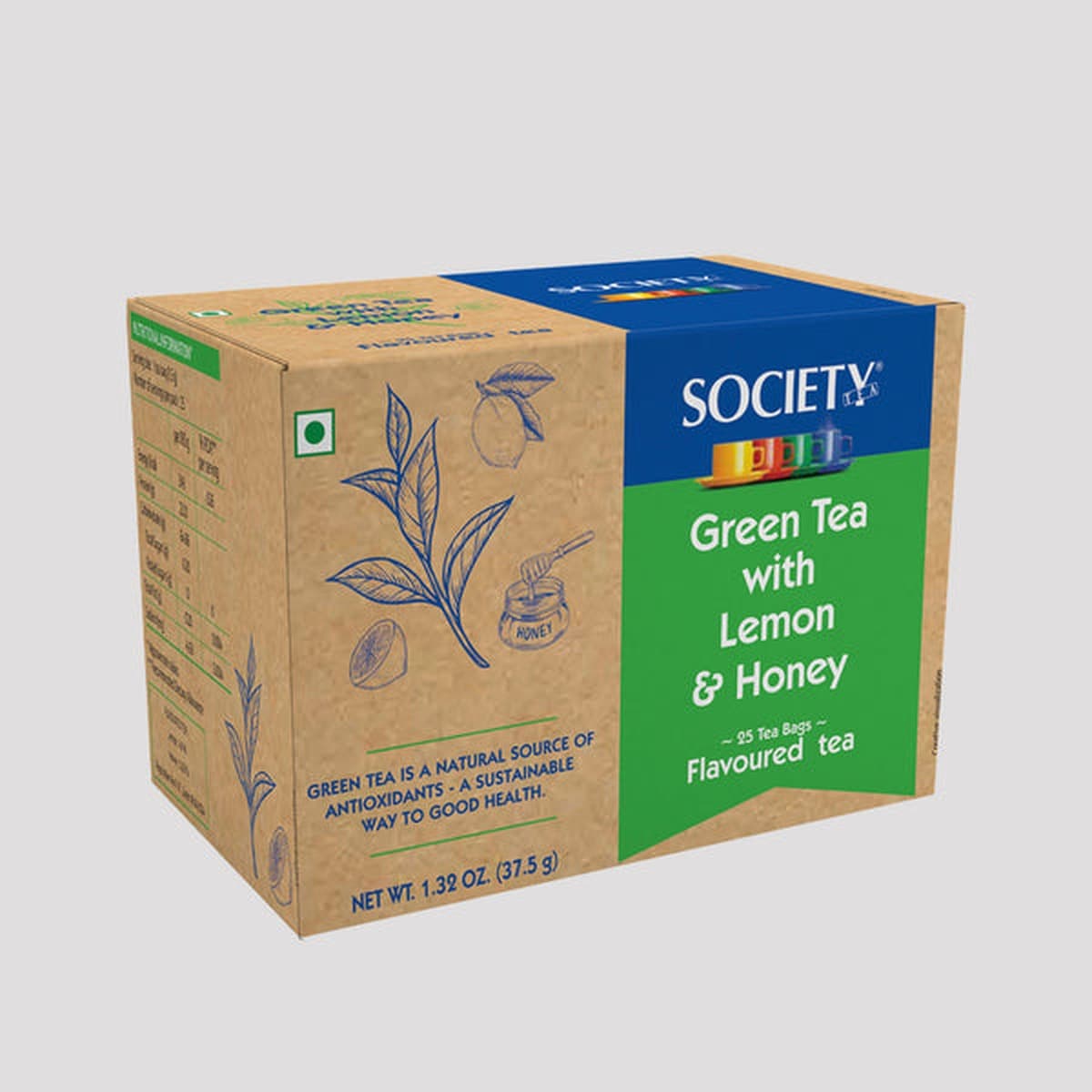 Green Tea with Lemon & Honey (25 Tea Bags)
