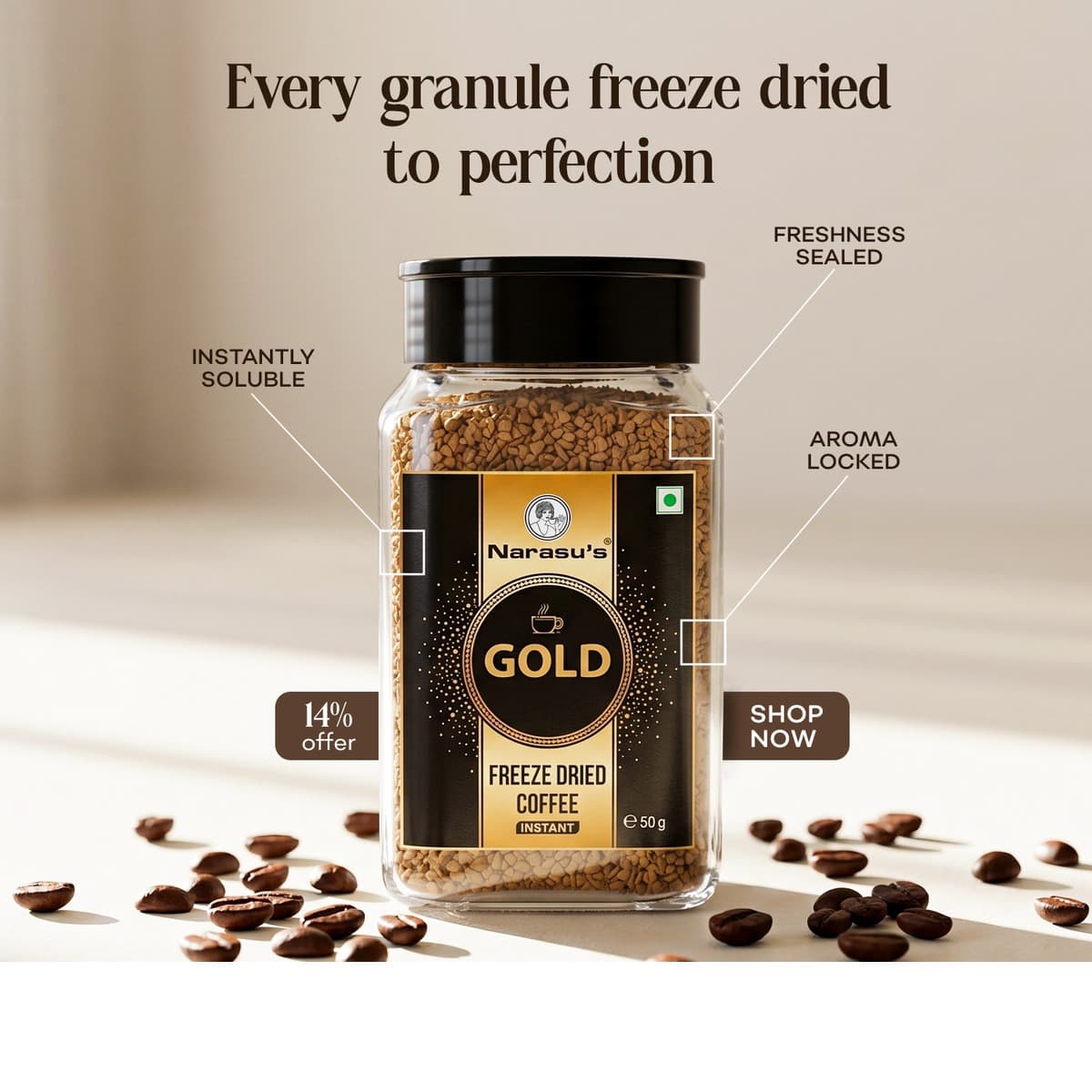 Gold Freeze Dried Coffee