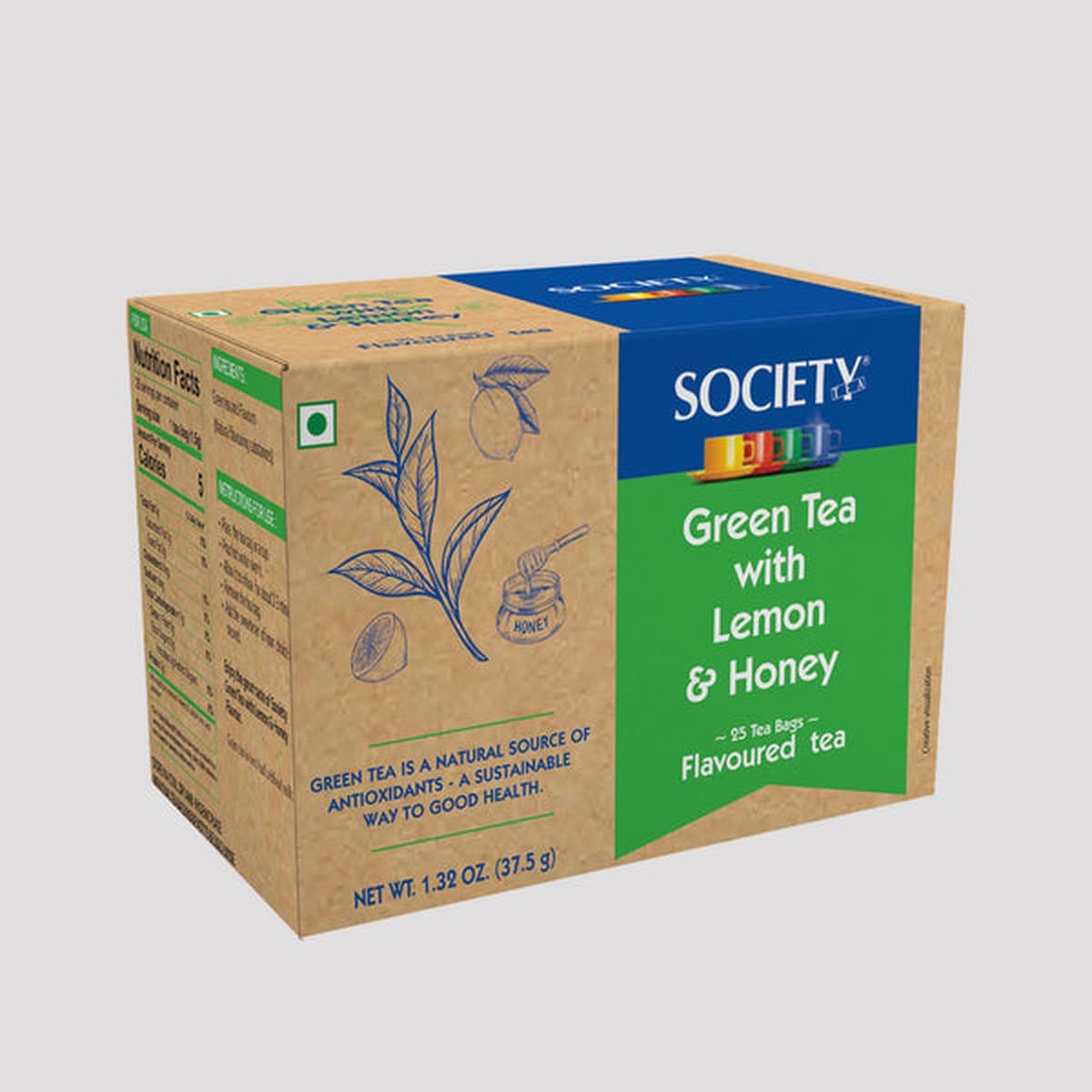 Green Tea with Lemon & Honey (25 Tea Bags)