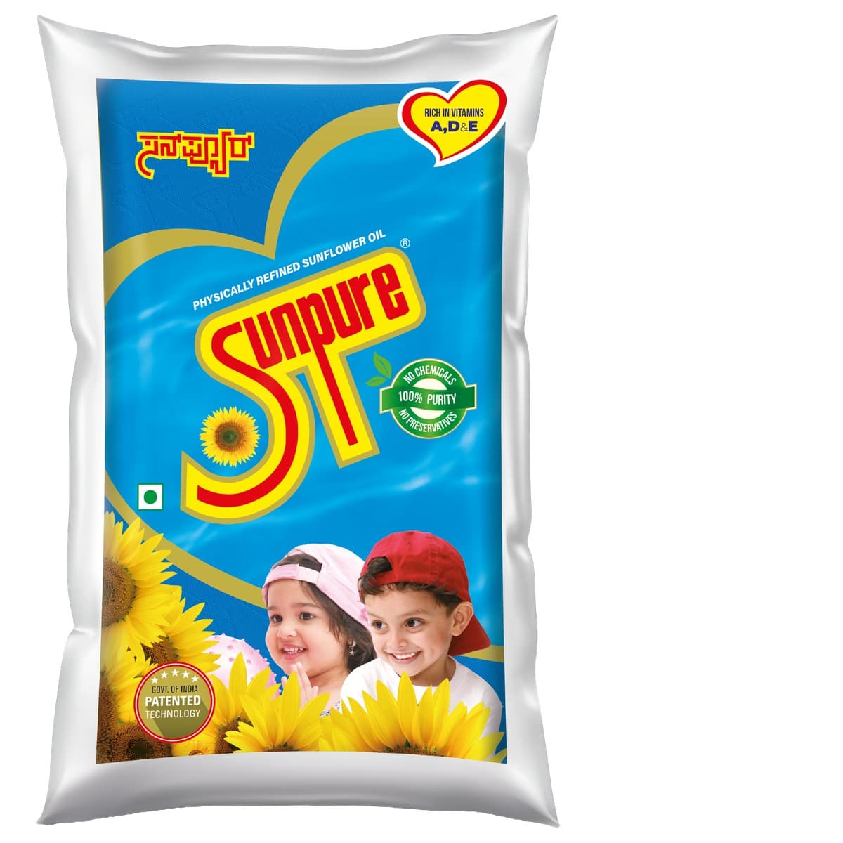 Physically Refined Sunflower Oil