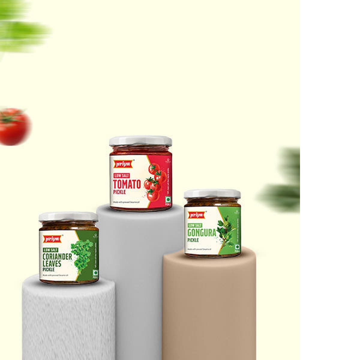 Tomato/Coriander Leaves/Gongura Pickle Range (multiple items)